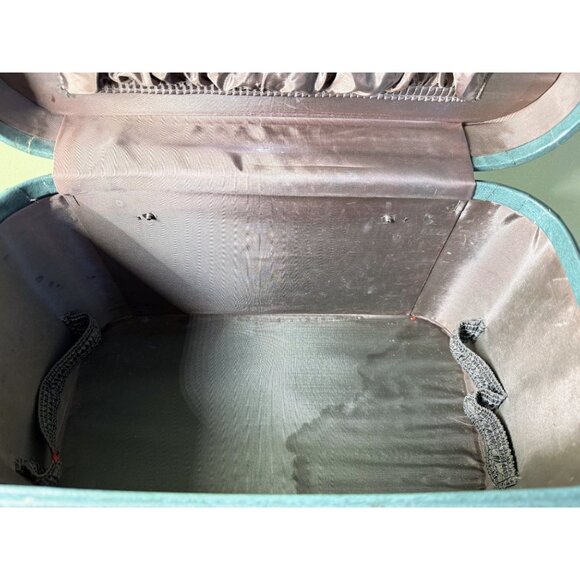 Vintage 50's Skyway Tain Case Suit Case Blue Green - Picture 7 of 16